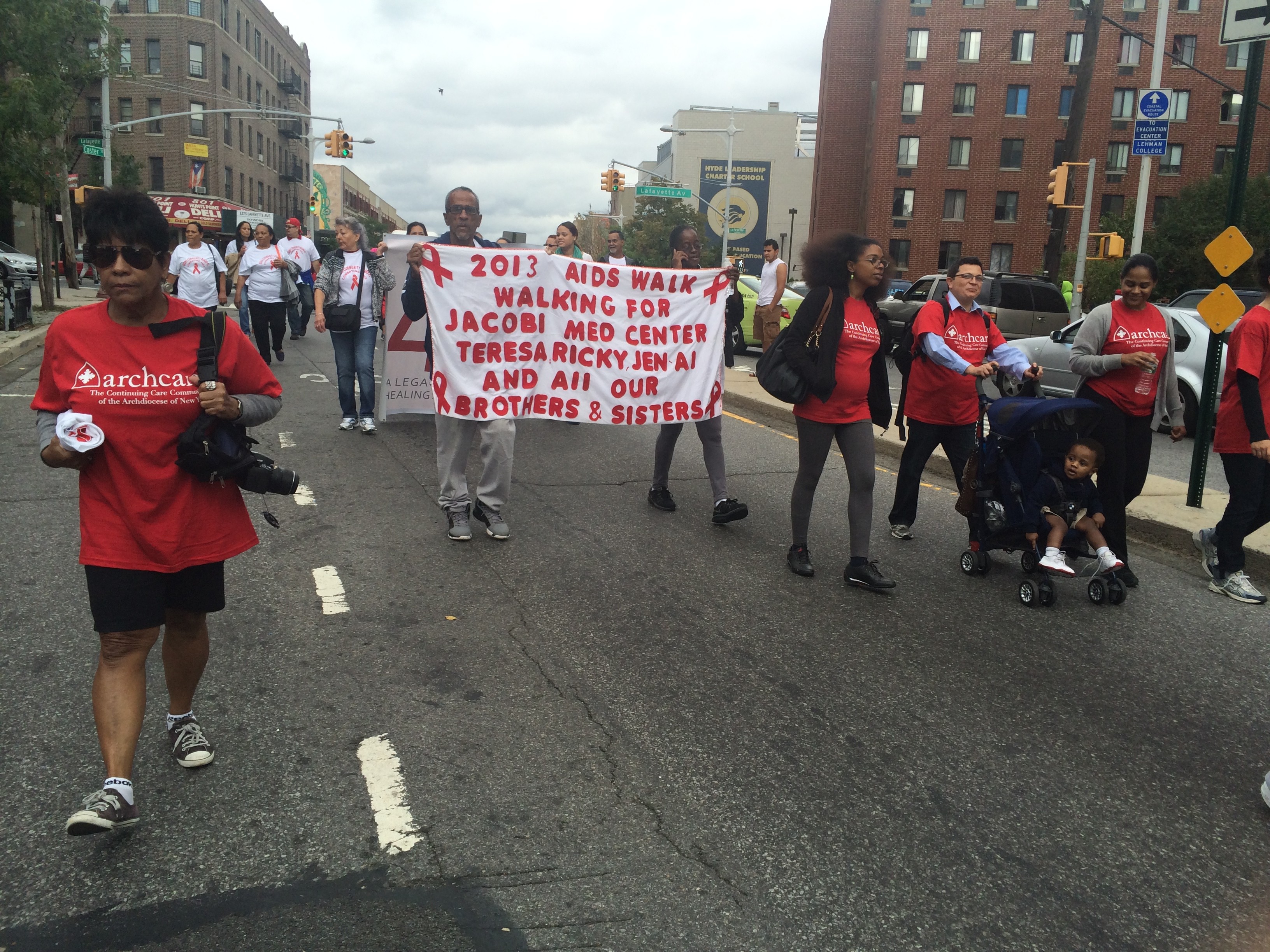 Activists walk to support AIDS victims