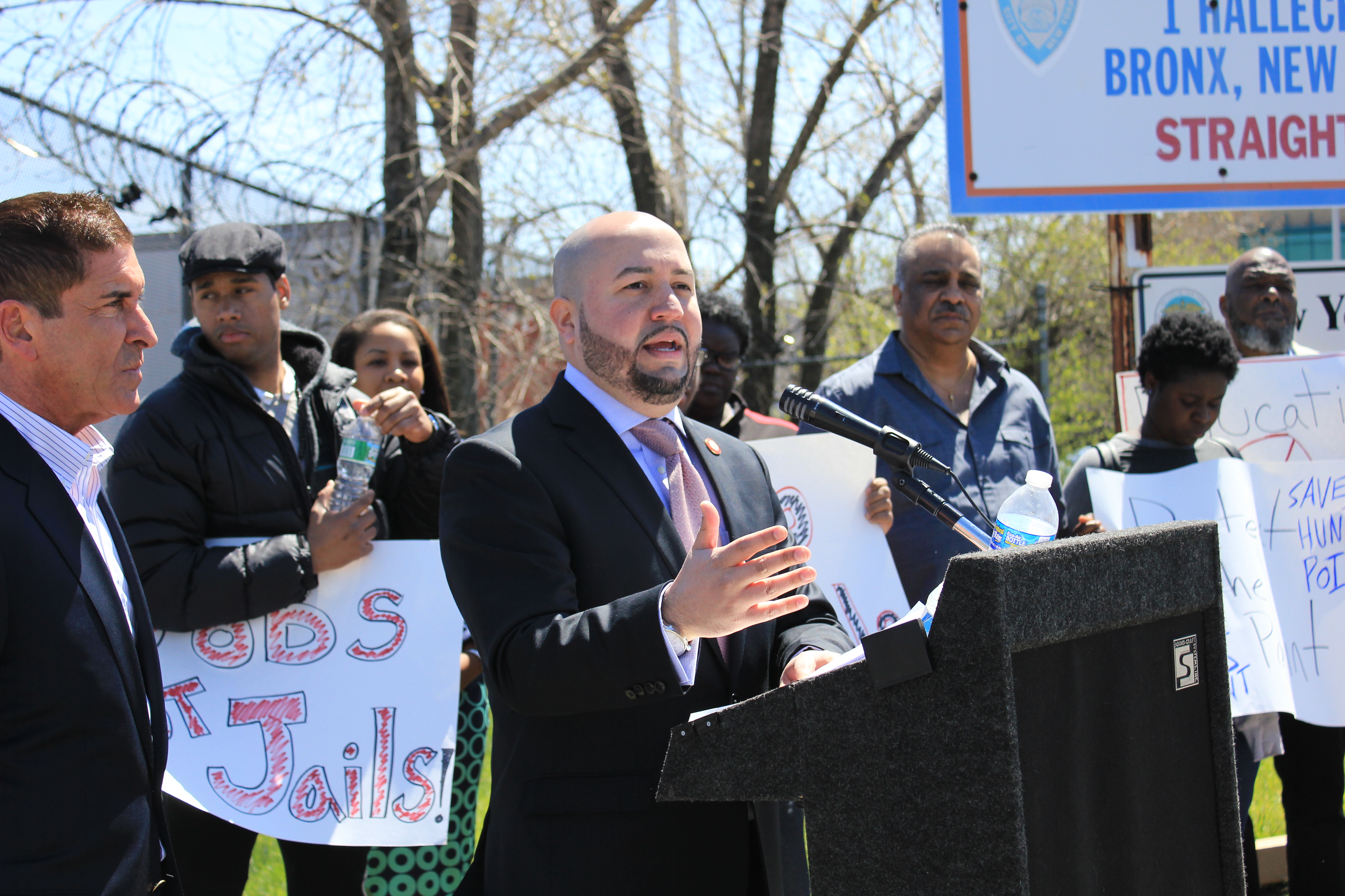 Residents, elected officials protest city’s jail plans