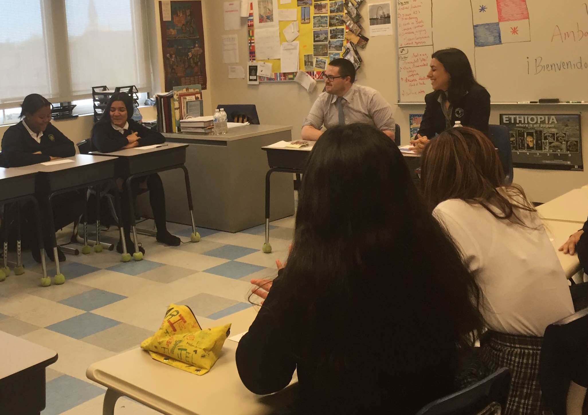 St. Ignatius girls receive a special visitor