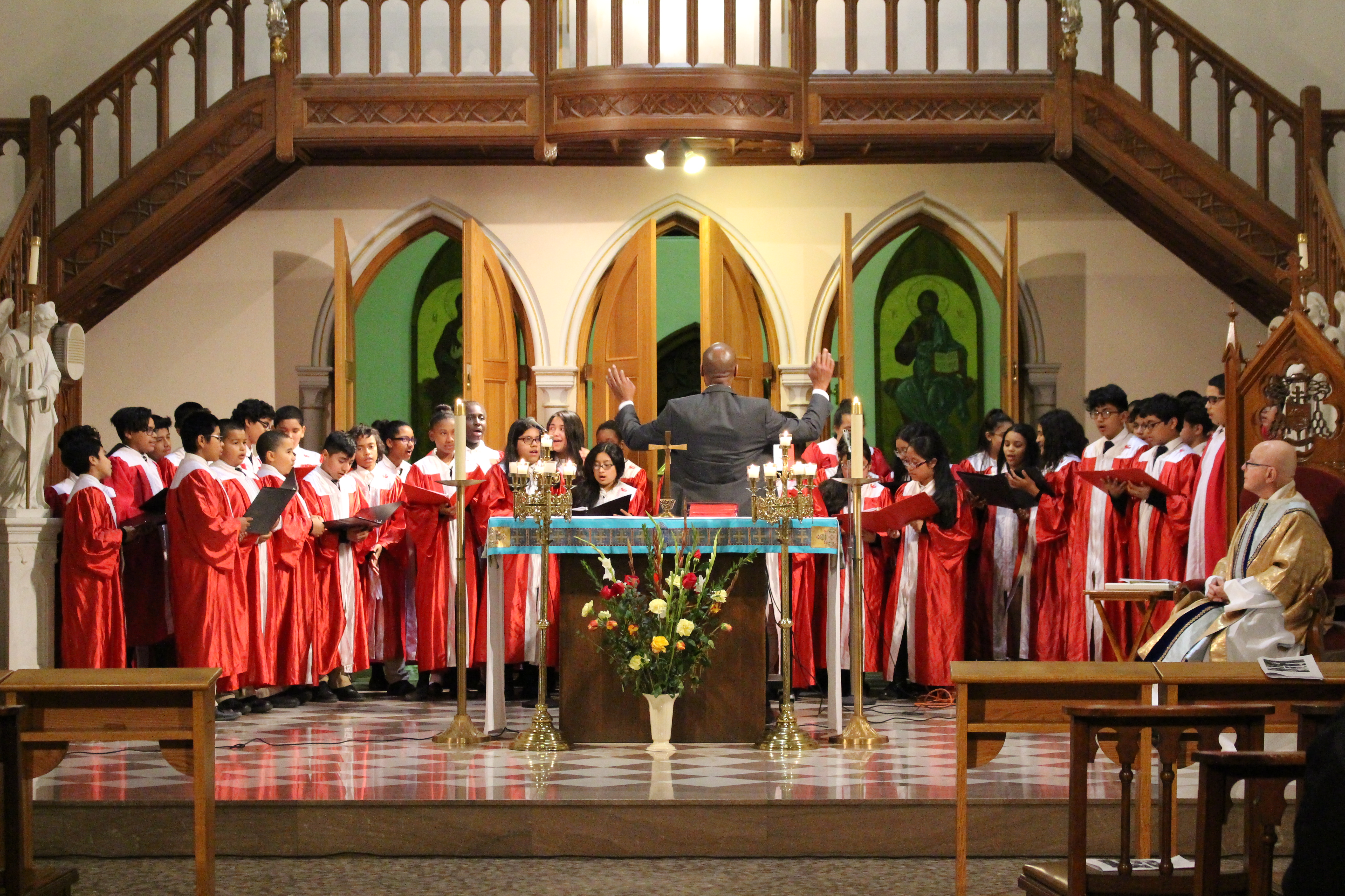 St. Ignatius students and family celebrate the Feast of Guadalupe